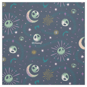 Tissu Jack Skellington Sun, Moon & Stars Tarot Motif