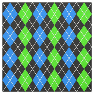 Tissu Jacquard bleu vert noir Diamant Design