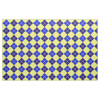 Tissu Jacquard de bleu et d'or