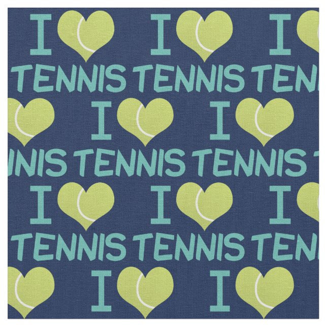 Tissu J'adore le tennis (Fermer)