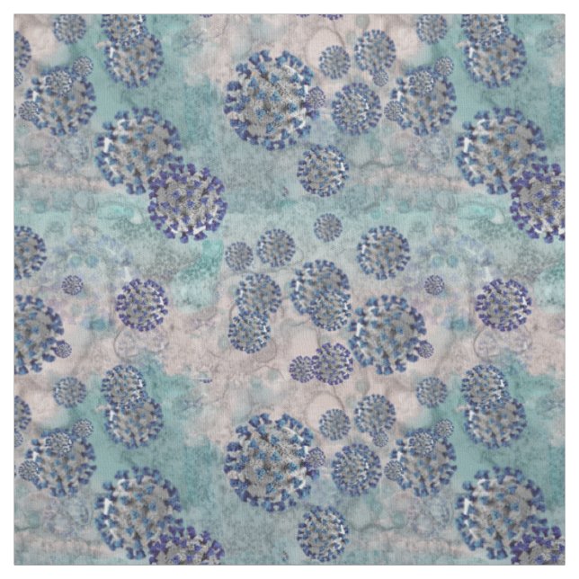 Tissu J'ai survécu à Blue Covid Virus (Échantillon)