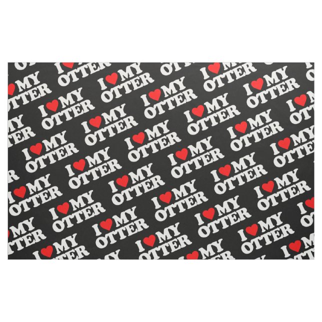 TISSU J'AIME MA LOUTRE (Fat Quarter)