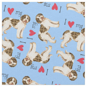Tissu J'aime mon Lagotto