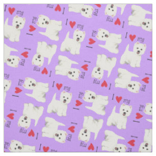Tissu J'aime mon Westie