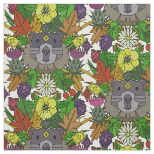 Tissu jardin de groundhog