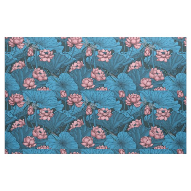 Tissu Jardin du lotus nocturne (Fat Quarter)