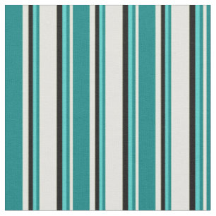 Tissu Jaune clair, Turquoise, Turquoise et Noir