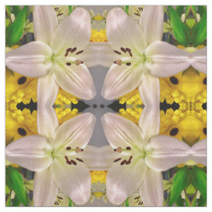 Tissu Jaune et Lys
