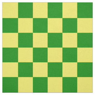 Tissu Jaune vert À damiers Motif chèque