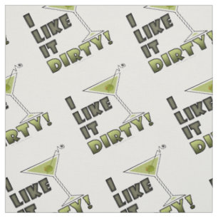 Tissu JE L'AIME SALE ! Humour sale de cocktail de
