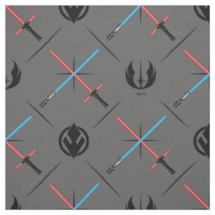 Tissu Jedi contre Sith Motif de sabre laser et de logo