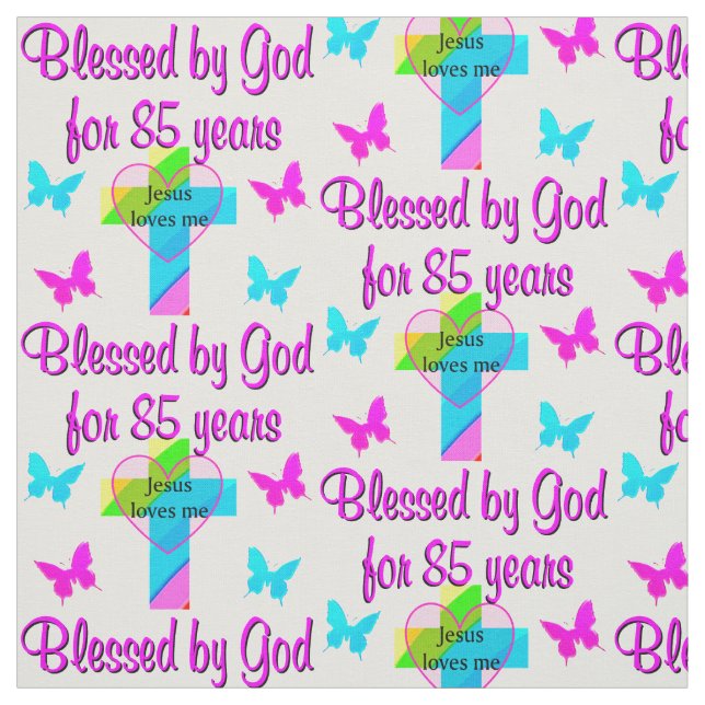 TISSU JÉSUS ADORE CETTE CROIX DE 85 ANS (Échantillon)