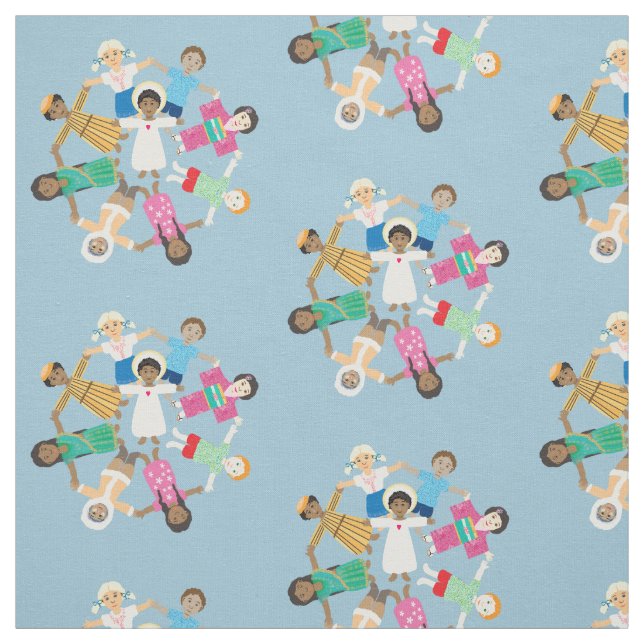 Tissu Jésus aime les petits enfants (Échantillon)