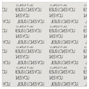 Tissu Jesus t'aime Black Grunge Font White