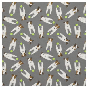 Tissu Jeter ma balle Jack Russell motif chien mignon