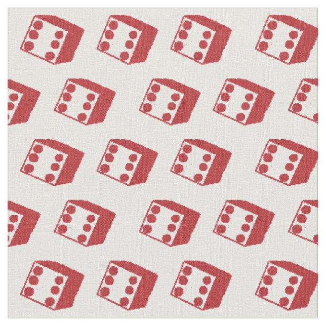 Tissu Jeu de dés rouges (Fermer)