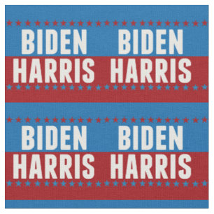 Tissu Joe Biden Kamala Harris Blue Red Stars