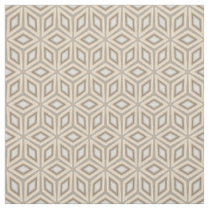 Tissu Joli Beige Brown Geometry Retro Stars Motif