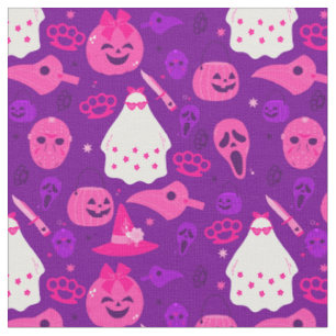 Tissu joli halloween floral ghost rose