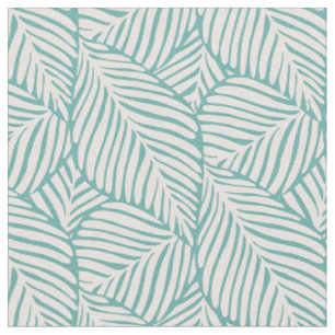 Tissu Joli motif de feuille rétro   Vert sauge tendance