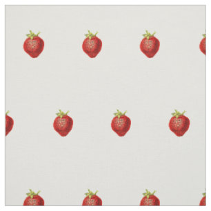 Tissu Joli motif simple à la fraise