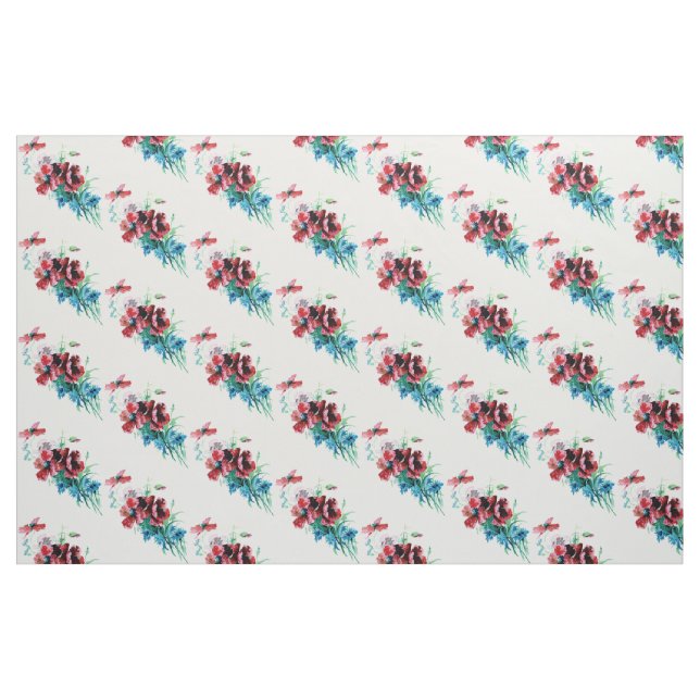 Tissu Joli Poppies Vintages (Fat Quarter)
