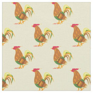 Tissu Joli poulet Rooster Enfants bébé Nursery Jaune