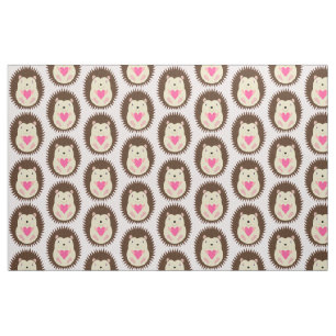 Tissu Jolie bébé fille hérisson motif rose