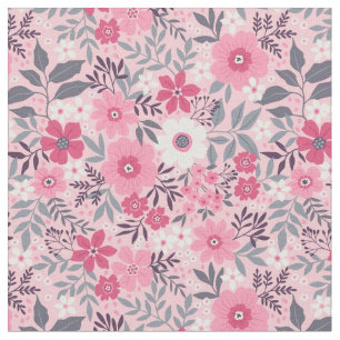 Tissu Jolie florale de printemps rose