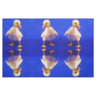 Tissu jolie petite mignonne canard peint en bleu arrière