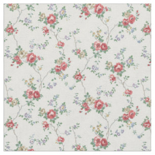 Tissu Jolie Vintage Coral Girl Roses