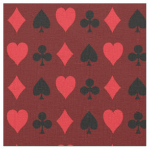 Tissu Jouer aux cartes Coeurs de suite Clubs Spades Diam