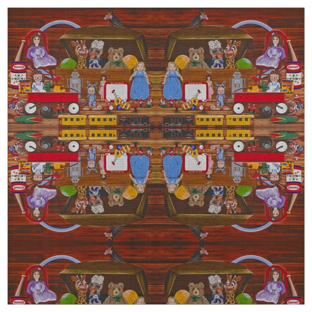 Tissu Jouets dans le grenier (Échantillon)