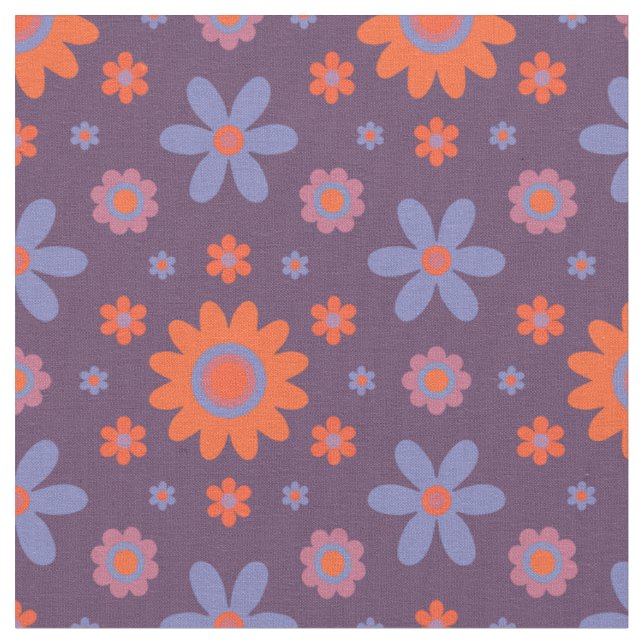 Tissu Joyeuses Fleurs Rétro mignonnes les années 70 Hipp (Fermer)