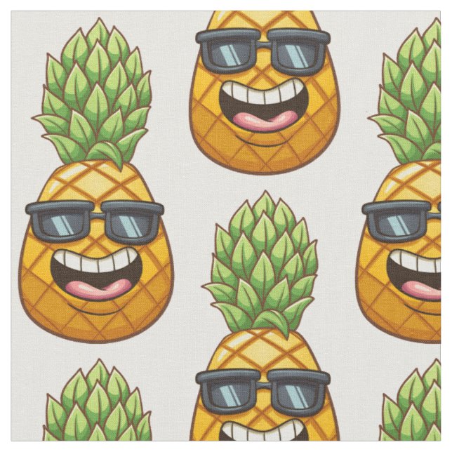 Tissu Joyeux ananas (Fermer)