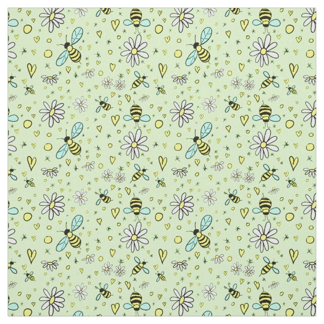 Tissu joyeux printemps (Échantillon)