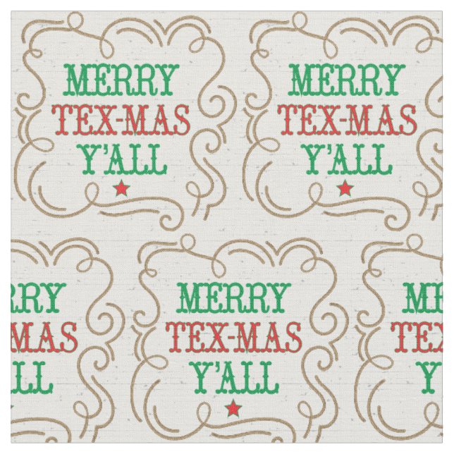 Tissu Joyeux Tex-Mas Y'all Rope Frame (Fermer)