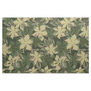 Tissu Kaanapali Camo Hawaiian Hibiscus Floral