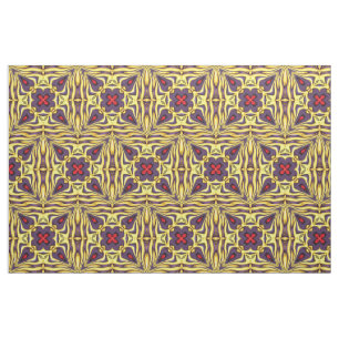 Tissu Kaléidoscope de cru de jaune de pourpre royal