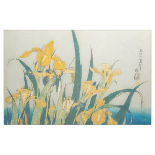 Tissu Katsushika Hokusai - Grasshopper et Iris