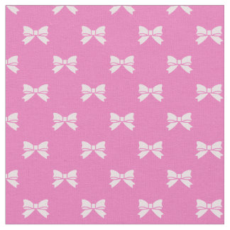 Tissu Kawaii des vaches rose pâle sur rose foncé