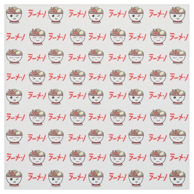 Tissu Kawaii Ramen (Échantillon)
