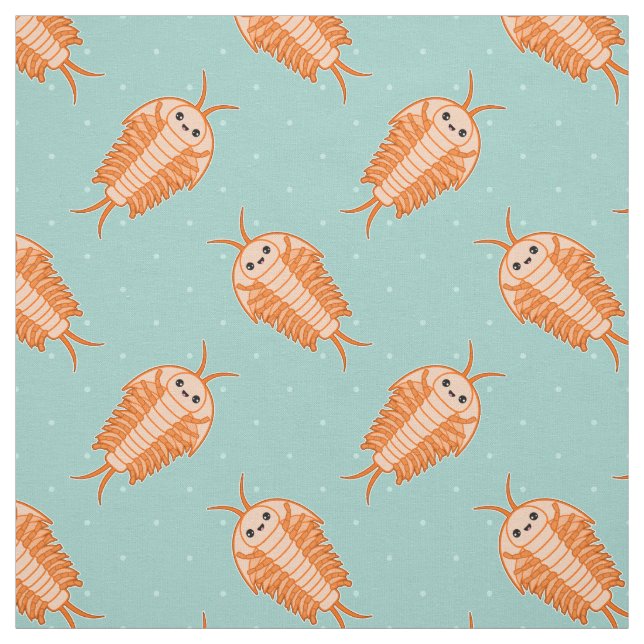 Tissu Kawaii Trilobite (Échantillon)