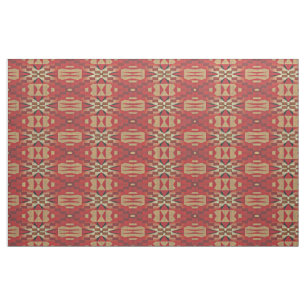 Tissu Khaki Brown Orange Rouge Taupe Beige Ethnie