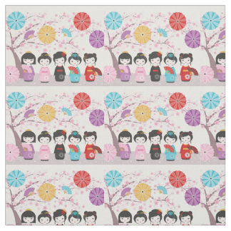 Tissu Kokeshi Dolls