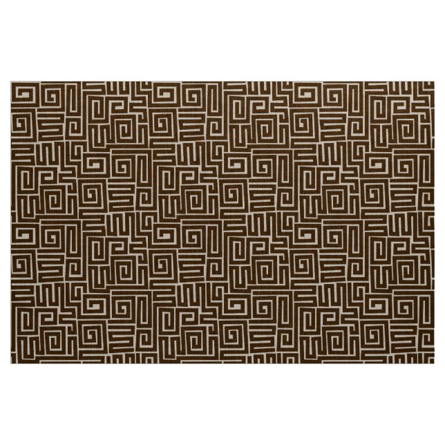 Tissu Kuba Style Motif 280922 - Brown foncé (Yard)