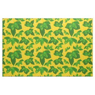 Tissu La brasserie Beer Hops Motif avec bulles