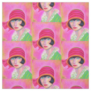 Tissu la fille d'aileron des années 1920 dans le