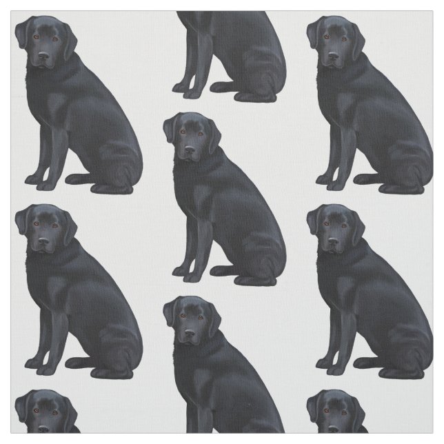 Tissu Labrador retriever noir (Échantillon)