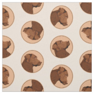 Tissu Labrador Retriever Peinture Chocolat Lab Chien Art
